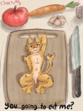 absurd_res anthro balls cheetuppy digital_media_(artwork) fish genitals hi_res hybrid male marine penis solo tagme