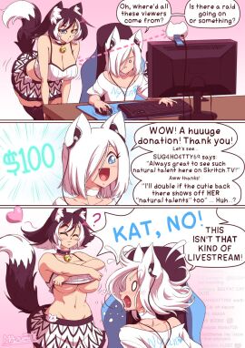 $ $100 2girls ? big_breasts blue_eyes breast_reveal breasts brown_hair cat_bell cat_collar cat_ears cat_girl cat_humanoid cat_tail catgirl cleavage closed_eyes clothed_female clothing collar collar_bell collar_with_bell comic computer demi_human demihuman domestic_cat domestic_cat_humanoid donation_alert donation_incentive duo feline feline_ears feline_humanoid feline_tail female female_focus female_humanoid focus_on_chest focusing headphones heterochromia house_cat humanoid humanoid_female imminent_breast_reveal kat_(mazume) kit_(mazume) mammal mammal_breasts mammal_humanoid mazume money monster offering offering_money open_eyes open_smile original_character revealing_breasts roommate roommates shirt_lift short_hair skirt small_breasts stream_chat streaming streaming_setup tagme tail thick_female thick_thighs thighhighs two-tone_hair underboob undressing white_hair