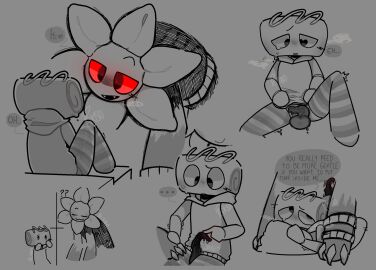 2d 2d_(artwork) 2d_artwork cosmo_(dandy's_world) dandy's_world dandy_(dandy's_world) dialogue dominant domination gay gay_domination gay_sex male nervous peik0o penis questionable_consent roblox roblox_game self_upload text twisted_dandy_(dandy's_world) watermark