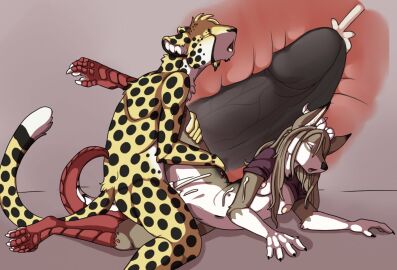 2014, :o, anthro, ass, barefoot, breasts, canine, cheetah, claws, cum, drag...