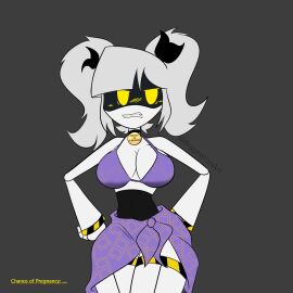 1girls 2d big_breasts biggestfanart breasts collar female female_focus female_only glitch_productions humanoid humiliation j_(murder_drones) khan_doorman murder_drones robot robot_girl robot_humanoid screen_face slave slave_outfit solo