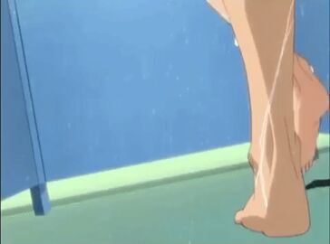 1boy against_wall anal animated anus ass bare_shoulders barefoot boin braid breasts brown_hair feet female green_eyes ichijyo_daisuke imminent_anal imminent_sex inviting inviting_to_anal kuouzumiaiginsusutakeizumonokamimeichoujin_mika male nude presenting presenting_hindquarters pussy resort_boin shower spread_anus spread_ass tanline tied_hair twin_braids uncensored wet wet_body