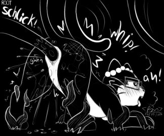 anus bell bell_collar beta_pokemon_(species) beta_pokemon_games black_and_white blush bodily_fluids bondage bound collar digital_media_(artwork) ejaculation english_text eyewear felid female female_penetrated feral fur genital_fluids genitals glasses grass mammal monochrome nintendo open_mouth penetration plant pokemon pokemon_(species) pokemon_gold_beta pussy pussy_ejaculation restrained restrained_by_tentacles restraints rinrin rinrin_(pokemon_gold_beta) roots rymherdier rynring solo tail teeth tentacle text vaginal_fluids vaginal_penetration vine_tentacles vines wearing_glasses whipping_butt