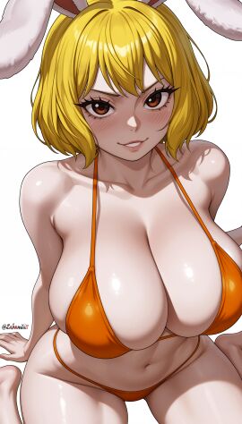 ai_generated anthro bikini carrot_(one_piece) clothing female female_only one_piece zabanili11