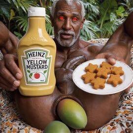 1boy abs ai_generated anal_expulsion anal_gape animated anus bara barazoku black_male black_man chicken_nugget chicken_nuggets chicken_stars dark-skinned_male dark_mango_psychology dark_skin diddy_blud elderly erection food food_fetish food_in_ass food_play gape gaping gaping_anus grandpa grey_facial_hair grey_hair jungle legs_apart legs_up lying_down lying_on_back male male_focus male_only mango mature_male meta:wan2.5 muscle muscles muscular muscular_male mustard nipples nude old old_male older_male pecs pectorals penis phonk solo stable_diffusion tagme ts_tuff tuff veiny_penis video