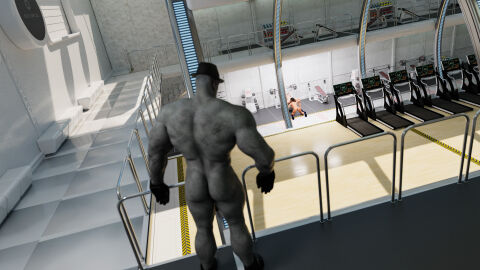 1monster 2girls 3d 4k big_breasts boots breasts brown_hair capcom commander_shepard crossover eastern_and_western_character female female_focus hi_res lara_croft light_skin mass_effect mehlabs mr_x nude nude_female red_hair resident_evil sex tomb_raider voluptuous voluptuous_female white_skin