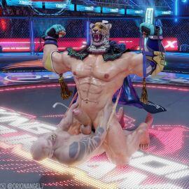 3d 3d_(artwork) bandai_namco bara baraka boner bottom_on_top commission crossover crossover_sex cumming cumming_while_penetrated erect_penis erection flexing gay gay_anal gay_sex jaguar_mask king_(tekken) latino latino_male male male_only masculine masculine_bottom masculine_male mexican mexican_male mortal_kombat mortal_kombat_1_(2023) muscles muscular muscular_chest muscular_male netherrealm_studios nude orionangel7 outworlder penis tarkat tekken tekken_8 wrestler yaoi