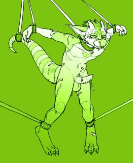 0ct0m0n0 ankles_tied anthro bodily_fluids bondage bound cum cum_in_mouth cum_inside cum_on_face cum_on_feet cum_on_leg cum_on_shoulder cum_on_tail dragon erection feet fur furred_dragon furred_scalie genital_fluids genitals hair hands_tied hi_res male markings monochrome mouth_closed mythological_creature mythological_scalie mythology nipples nude penis ridged_penis scalie short_hair simple_background solo standing striped_markings striped_tail stripes tail tail_bondage tail_markings tail_tied