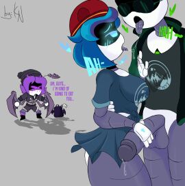 2d darren_(murder_drones) english_text female glitch_productions handjob humanoid humor kayl male male/female murder_drones rebecca_(murder_drones) robot robot_boy robot_girl robot_humanoid screen_face text uzi_(murder_drones) white_body worker_drone