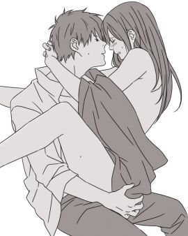 2boys androgynous arms_around_neck ass ass_grab bishonen blush closed_eyes gay gintama hijikata_toshiro implied_anal implied_sex katsura_kotarou kimono long-haired_male long_hair looking_at_another male male_only mio_bj monochrome no_visible_genitalia off_shoulder profile side_view sitting sitting_on_lap sitting_on_person twink yaoi