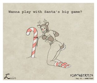 bit_gag bondage bound christmas english_text female female_only femsub gag kinktober line_art luctem partially_colored petplay png ponyplay roleplay simple_background stockings tail_plug text thighhighs