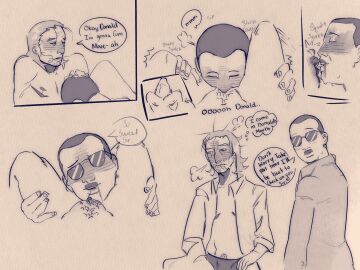 2025 2boys blush blush_lines boxer_briefs cecil_stedman climax clitoral_hood clitoris closed_eyes clothed clothing cuntboy donald_ferguson english english_dialogue english_text gay gay_male glasses holding holding_legs invincible invincible_(comics) invincible_(tv_series) jirichi legs_apart legs_spread licking licking_pussy light-skinned_male light_skin long_hair looking_at_another looking_at_partner looking_pleasured looking_up mature mature_male messy_hair nipples open_mouth oral oral_sex orgasm pubes pubic_hair pussy pussy_juice saliva saliva_trail scar shirt short_hair simple_background spread_legs spreading sucking sweat sweatdrop sweating teeth teeth_showing tongue tongue_out