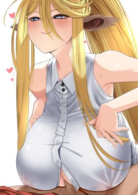 breasts censored centaur centauress centorea_shianus female huge_breasts imaani monster_musume_no_iru_nichijou nipples paizuri tagme