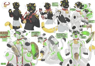 absurd_res anal anal_sex animate_inanimate anthro aphrodisiac balls bodily_fluids cock_gag collar cum drone dronification english_text erection gag gagged genital_fluids genitals goo_creature goo_transformation half-closed_eyes hi_res horn hypnosis identity_death latex living_clothing machine male male_penetrated mask milking_machine mind_control narrowed_eyes oral oral_penetration penetration penile penis penis_milking_machine ringed_eyes solo text transformation translated visor whcy