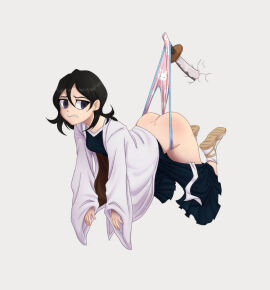1girls ass bleach doki959 female hanging_wedgie kuchiki_rukia tagme wedgie