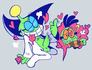 2boys beanish condom eyewear fawful flycomet glasses green_skin heart jolligig male mario_and_luigi_(series) precum self_insert super_mario_bros. tagme toony villain winking winking_at_viewer