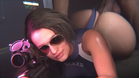 1boy 1girls 3d alternate_version_available alternative_costume animated ass ass_bigger_than_head ass_up big_ass big_penis blue_eyes concat1110 concentration curvy curvy_figure dat_ass female female_focus hi_res highres huge_ass jill_valentine light-skinned_female light-skinned_male light_skin male massive_ass on_the_floor prone_bone resident_evil rough_sex sex slim_waist sniper sniper_rifle sound sound_effects sunglasses swimsuit swimsuit_aside tagme thick_ass thick_thighs video voluptuous wide_hips