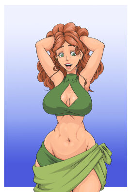 2d busty color female female_focus female_only hourglass_figure izzy_(tdi) pinup pinup_pose tagme total_drama_island wanderagro893 wide_hips