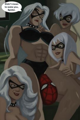 black_cat_(marvel) felicia_hardy marvel marvel's_spider-man_(2017) marvel_comics oil_painting oil_painting_(artwork) peter_parker pussy_on_face sleeping_sex spider-man spider-man:_the_animated_series spider-man_(series) the_spectacular_spider-man webart20