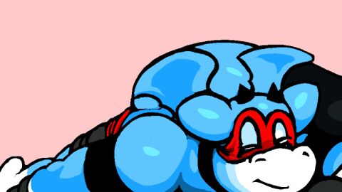 animated bates_(oh_so_hero!) big_penis bulge furry gay joe_(oh_so_hero!) male oh_so_hero! penis yaoi