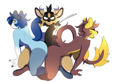 alpha_channel anthro ass assjob bodily_fluids buttjob collaborative collaborative_hot_dogging collaborative_sex cum cumshot double_buttjob ejaculation female generation_5_pokemon genital_fluids genitals group hot_dogging knot knotted_penis looking_pleasured male male/female minatsu_(boredomtool) nintendo open_mouth oshawott penis pilvi_owo pokemon pokemon_(species) sex transparent_background trio