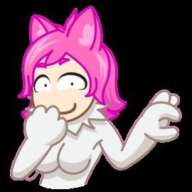 1girls animated big_breasts breasts cat_ears cat_girl catgirl female female_focus female_only laughing laughing_at_viewer looking_at_viewer male nekochan_(telegram) official_art penis pink_hair simple_background small_penis_humiliation suggestive_gesture tagme_(artist) telegram transparent_background unknown_artist