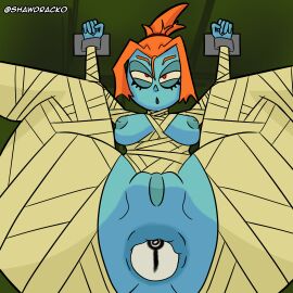 1girls anus anus_focus ass bandages big_ass breasts breasts_out egg_in_ass female glitch_productions melancholy_(the_gaslight_district) melancholy_hill nipples pussy shawdracko solo spread_legs tagme the_gaslight_district thick_thighs