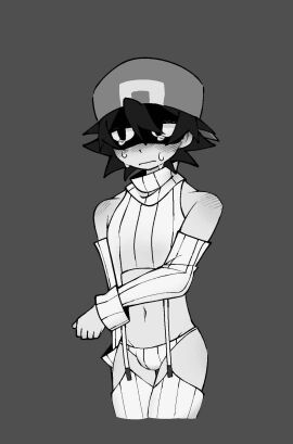 1boy black_hair gay grey_(hypnos_lullaby) hypnos_lullaby male male_only no_visible_genitalia skinny