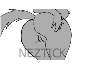 animated anthro ass breasts female neztick solo spread_ass spread_butt spreading