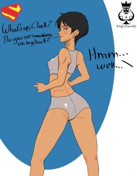 clark_kent dc dc_comics dialogue female female_only kal-el lois_lane lois_lane_(my_adventures_with_superman) my_adventures_with_superman speech superman superman_(clark_kent) superman_(series) tomboy underwear x-ray x-ray_vision