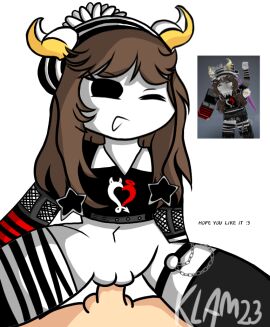 1boy 1girls <3 anon bad_shading bangs bottomless brown_hair cowgirl_position dick eyelashes female female/male hands_behind_back happy_sex hat having_fun horns ibispaintx klam23 long_hair lucia_chan131 male no_panties no_underwear not_ai_generated open_mouth penetration penis penis_in_pussy pleasure_face pleasured pornography pussy reference_image riding roblox roblox_avatar robloxian self_upload sex shading simple_background skinny skinny_female spread_legs stockings striped_hat striped_legwear stripes sunflower vaginal_penetration white_background white_skin