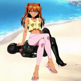 2girls ai_generated ass asuka_langley_sohryu bangs bare_shoulders barefoot beach beating blue_eyes blue_sky bodysuit bondage breasts clavicle cleavage clothing cloud crop_top crossed_legs dangling day dominant_female_submissive_female domination feet female femdom femsub flicking flip-flops foot_focus footplay footwear fully_clothed fully_clothed_female gimp_suit hair_ornament happy heat human_chair human_furniture humiliation interface_headset leggings legs legwear lezdom long_hair long_legs loser_submits midriff multiple_girls navel neon_genesis_evangelion ocean open-toe_shoes orange_hair outdoors pants pink_leggings pink_legwear sand sandals sea shoeplay sitting sitting_on_another sitting_on_person sitting_on_sub sky slave slavegirl smile smiling_at_viewer submissive suffocation summer tagme tan tan_body tank_top tanned tanned_female tanned_girl teasing teasing_submissive teasing_with_feet toenails toes torment tsundere video yellow_shirt yellow_tank_top yuri