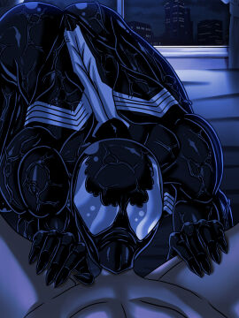 absurd_res alien alien_humanoid all_fours ass ass_up breasts building city city_background curtains duo emblem empty_eyes fellatio female first_person_view genitals hi_res human human_on_humanoid humanoid humanoid_genitalia humanoid_penis interspecies male male/female mammal marvel marvel_comics muscles muscular muscular_female muscular_humanoid nude oral penile penis penis_in_mouth sex she-venom symbiote tasuku13 unknown_character vein veiny_muscles venom_(marvel) window