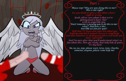 blitzo_(helluva_boss) breasts emily_(hazbin_hotel) hazbin_hotel helluva_boss nude penis sallie_may_(helluva_boss) tcross text