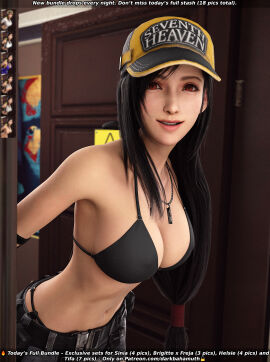 3d 3d_(artwork) bikini breasts darkbahamuth female final_fantasy final_fantasy_vii medium_breasts pinup tifa_lockhart