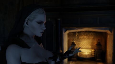 3d alcina_dimitrescu bra breasts capcom female large_breasts lepetitejane1111 mother_miranda_(resident_evil) oral_vore panties resident_evil resident_evil_8:_village soft_vore stockings vore