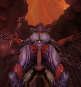 1boy 3d breasts demon demon_girl doom female male monster monster_girl penis pussy summoner_(doom) vaginal_penetration vensaku