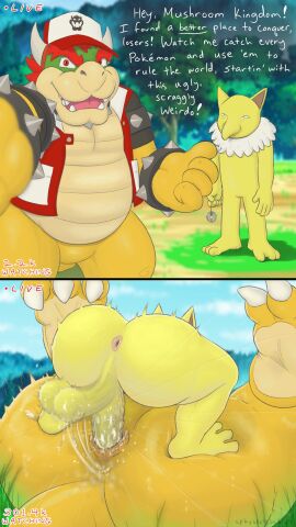 2024 absurd_res anal anal_juice anal_sex anthro anthro_on_anthro anthro_penetrated anthro_penetrating anthro_penetrating_anthro anus armband ass balls balls_slap bareback baseball_cap big_ass big_balls big_butt big_penis bodily_fluids boner bottomless bottomless_anthro bottomless_male bowser bracelet claws clothed clothed/nude clothing collar crossover crouching curling_toes day dirt domination domination_loss duo english_text erection eyebrows feet forest from_front_position gay generation_1_pokemon genitals gesture grass hair hand_gesture hat headgear headwear hi_res horn huge_ass huge_butt huge_thighs humanoid_genitalia humanoid_penis hypno hypno_(pokemon) instant_loss_2koma jewelry koopa larger_penetrated legs_up livestream looking_at_viewer lying male male/male male_only male_penetrated male_penetrating male_penetrating_male mario_(series) mating_press motion_blur motion_lines musclegut muscular muscular_anthro muscular_male nintendo nude on_back open_clothing open_mouth open_shirt open_smile open_topwear outside penetration penile penile_penetration penis penis_in_ass perineum plant pointing pokemon pokemon_(species) puffy_anus rough_sex saggy_balls scalie sex shirt signature size_difference slap small_dom_big_sub smile soles spiked_armband spiked_bracelet spiked_collar spikes spikysketches spread_legs spreading standing talking_to_viewer teeth text thick_thighs thrusting tongue topwear tree vein yaoi