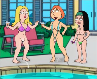 4_fingers 4_toes american_dad between_labia big_pussy bikini cameltoe cum cumming drunk erect_nipples family_guy female francine_smith hayley_smith innie_pussy lois_griffin nipples pool pussy pussy_juice sexfightfun sling_bikini sling_swimsuit squirt squirting swimming_pool swimsuit threesome wireless_controller wireless_vibrator