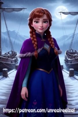 1girls ai ai_generated animated anna_(frozen) bare_breasts blue_eyes breasts cartoon dancing disney disney_princess female female_only frozen_(disney) frozen_2 fully_nude nsfw nudity red_hair sexy_pose shaved_pussy tagme unrealreelz video