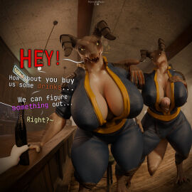 1:1 1futa 1girls 3d 3d_(artwork) 4k absurd_res alcohol anthro bar beer beverage big_breasts breasts bubble claws clothed clothing deathclaw dialogue digital_media_(artwork) drunk drunk_bubble duo english_text erection fallout female futanari genitals hand_on_breast hand_on_shoulder hi_res horn huge_breasts intersex intesex inviting inviting_to_sex looking_at_viewer male mammal microsoft open_mouth partially_clothed partially_exposed penis penis_poking_out porkingmane reptile requesting scalie sex_request smile substance_intoxication tail talking_to_viewer text throbbing throbbing_penis tongue tongue_out vulgarvictor_(modeler) watermark