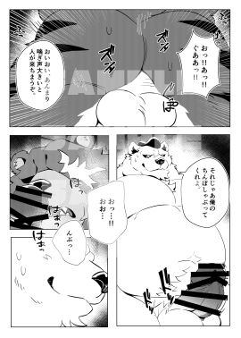 2024 absurd_res anthro ass backsack balls ballsack bear belly ben_bigger bodily_fluids censor_bar comic dialogue erection eye_scar facial_scar felid fellatio genitals group gunso_p hair hi_res humanoid_genitalia humanoid_penis japanese_text kemono male male/male mammal mihoyo navel nitro_fuel_bear nitro_fuel_tiger oral overweight overweight_male pantherine penile penis polar_bear sample scar sex speech_bubble stripes sweat text tiger translation_request trio ursine zenless_zone_zero