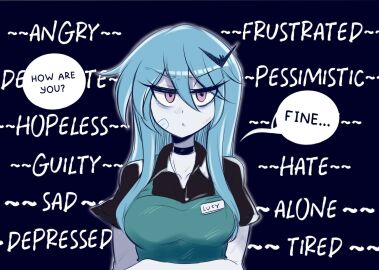 apron big_breasts breasts distress female lucy_(lucyfercomic) lucyfercomic original tagme