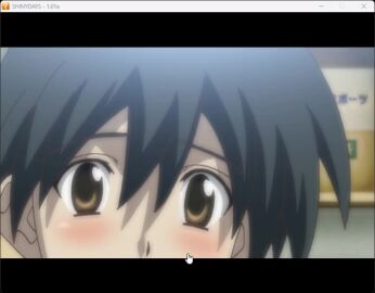 1boy 1girls black_hair breasts brown_hair cowgirl_position cum_inside itou_makoto long_hair murayama_noan netori penis pussy school_days sex shiny_days storage_room tagme video