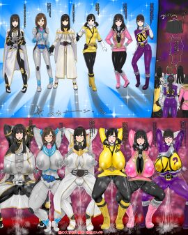 2koma 6+girls ahe_gao ahim_de_famille arms_above_head ass ass_expansion before_and_after black_eyes black_hair blush blushing_profusely bowlegged bowlegged_pose breast_expansion breast_growth breast_growth_(enlargement) breasts brown_eyes brown_hair clothed dialogue erect_nipples erect_nipples_under_clothes eye_roll female femsub fueki_koyomi glasses gokai_pink grey_eyes hanaori_kotoha hokekyo99 huge_breasts instant_loss japanese_text kaizoku_sentai_gokaiger kamen_rider kamen_rider_fourze_(series) kamen_rider_nadeshiko kamen_rider_tsukuyomi kamen_rider_wiseman kamen_rider_wizard_(series) kamen_rider_zi-o_(series) kishiryu_sentai_ryusoulger kyoryu_violet lactation long_hair male maledom milk mole multiple_females multiple_girls multiple_subs nadeshiko_(kamen_rider_fourze) nipples open_mouth pink_ranger purple_ranger pussy pussy_juice samurai_sentai_shinkenger shinken_yellow short_hair squirting super_sentai take_your_pick text tongue tongue_out translation_request tsukuyomi_(kamen_rider_zi-o) twintails yayoi_ulshade yellow_ranger