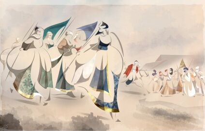 6girls absurd_res ass ass_bigger_than_head big_ass big_butt bottom_heavy bottomless female hi_res huge_ass huge_hips hyper hyper_ass hyper_butt hyper_hips lineless minimalist original selaiki simple_background soldier soldiers sparks_spectrum spear wide_hips