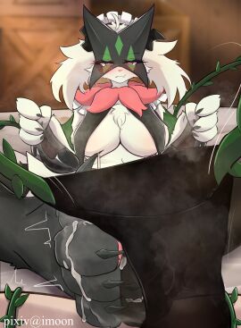 4_fingers 4_toes anthro barefoot big_breasts black_clothing black_footwear black_legwear black_socks black_stockings black_thigh_highs black_thigh_socks blush bodily_fluids boots breast_curtains breasts censor_bar censored_genitalia censored_penis claws clothing cum cum_on_clothing cum_on_feet cum_on_footwear cum_on_legwear cum_on_socks cum_on_soles cum_on_stockings cum_on_thigh_highs domestic_cat dominant dominant_female duo feet felid feline felis female female_on_human fingers first_person_view foot_fetish foot_focus foot_play footjob footwear furry generation_9_pokemon genital_fluids genitals heart_symbol hi_res high_heeled_boots high_heels human human_on_anthro human_pov humanoid_feet interspecies legwear maid_hat maid_headdress maid_uniform male male/female male_human male_on_anthro male_on_bottom male_pov mammal meowscarada musk musk_clouds musky_feet nails nintendo on_bottom pantyhose pawpads paws penile penis plantigrade pokemon pokemon_(species) sex shoes smelly smelly_feet smelly_socks smile sock_fetish sockjob socks socks_removed soles steamy_feet stink_fumes stockings submissive submissive_male sweat sweaty_feet thigh_highs thigh_socks toe_claws toes two-footed_footjob uniform yimoon640