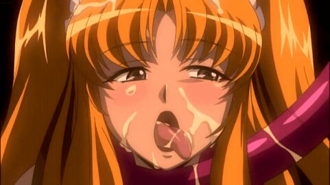 1girls animated anime_screencap blonde_hair blush closed_eyes consensual_tentacles cum cum_in_face cum_in_mouth cum_on_body dark-skinned_female dark_skin eating_cum facial female futaba_lili_ramses gokkun green_eyes half-closed_eyes human interspecies licking licking_cum licking_lips long_hair looking_to_the_side male male_monster monster naughty_face open_mouth oral_invitation orange_hair ova restrained screencap screenshot simple_background solo swallowing_cum tentacle tentacle_and_witches tongue tongue_out twintails upper_body very_long_hair