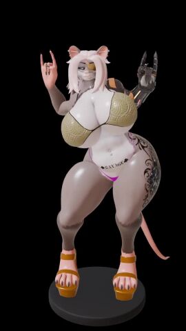 big_breasts breasts cleavage female furry huge_breasts notsafeforgek tagme thick_thighs video wide_hips