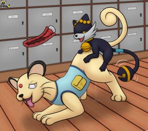 accessory animal_genitalia animal_penis bank bell bell_collar beta_pokemon_(species) beta_pokemon_games big_bottom blue_body blue_fur bodily_fluids buki_(rinrin) clothing collar digital_media_(artwork) doggy_style domestic_cat duo erection everstone_guild felid feline feline_genitalia feline_penis felis female female_penetrated feral feral_on_feral feral_penetrated feral_penetrating feral_penetrating_feral from_behind_position fur furgonomics gau_(artist) generation_1_pokemon genital_fluids genitals half-closed_eyes hi_res internal internal_vaginal kura_(persian) looking_pleasured male male/female male_penetrating mammal narrowed_eyes nintendo open_mouth penetration penile penile_penetration penile_spines penis persian pokemon pokemon_(species) pokemon_gold_beta pokemon_mystery_dungeon pussy red_eyes ringing_bell rinrin rinrin_(pokemon_gold_beta) sex size_difference small_dom_big_sub small_top small_top_big_bottom smile spike_chunsoft story story_at_source tail tail_accessory tail_motion tailband tailwag tan_body tan_fur teeth tongue tongue_out topwear vaginal_fluids vaginal_penetration vest whiskers yellow_eyes